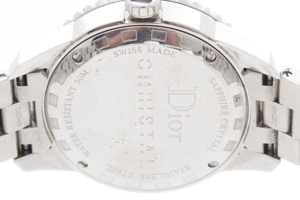 Dior Black & Silver Sapphire & Diamond Ladies Watch Set