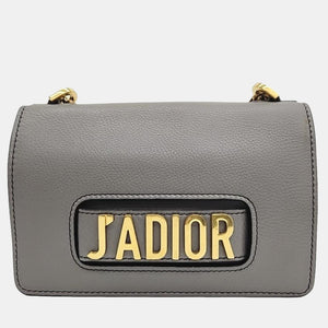 Christian Grey Calfskin Medium J'adior Flap Bag