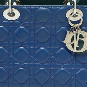 Dior Multicolor Cannage Leather Medium Lady Dior Tote