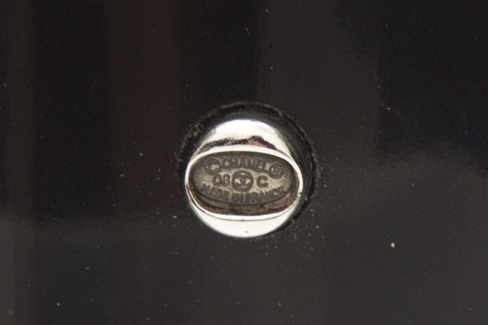 Chanel Black Silver Cuff Bracelet