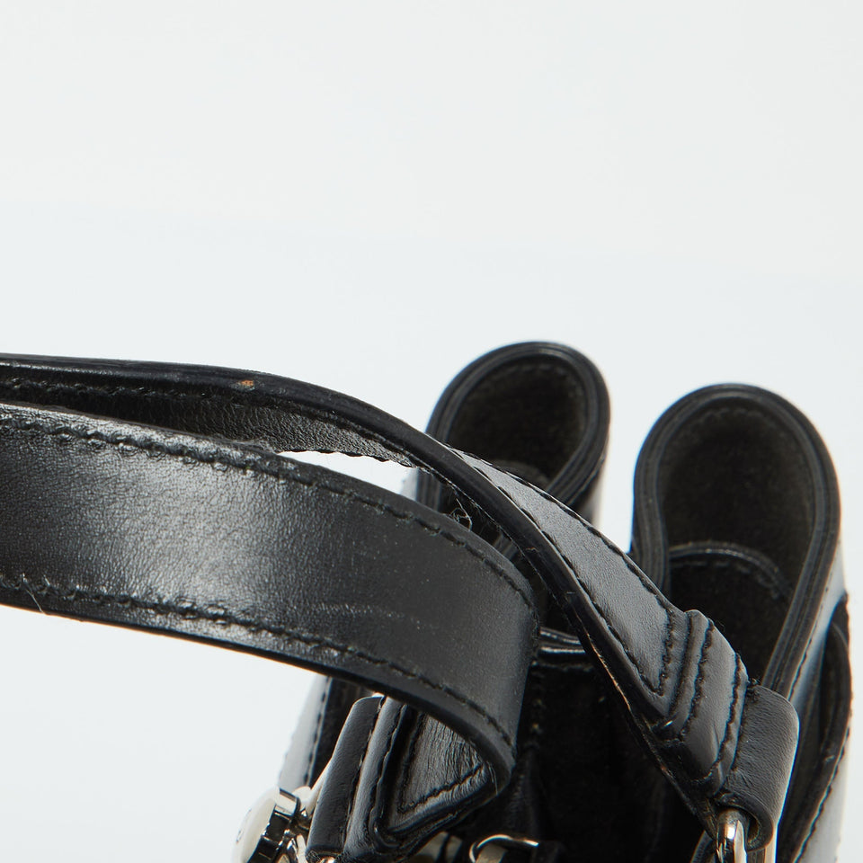 Dior Black Oblique Canvas And Leather Belt Jean Pocket Bag