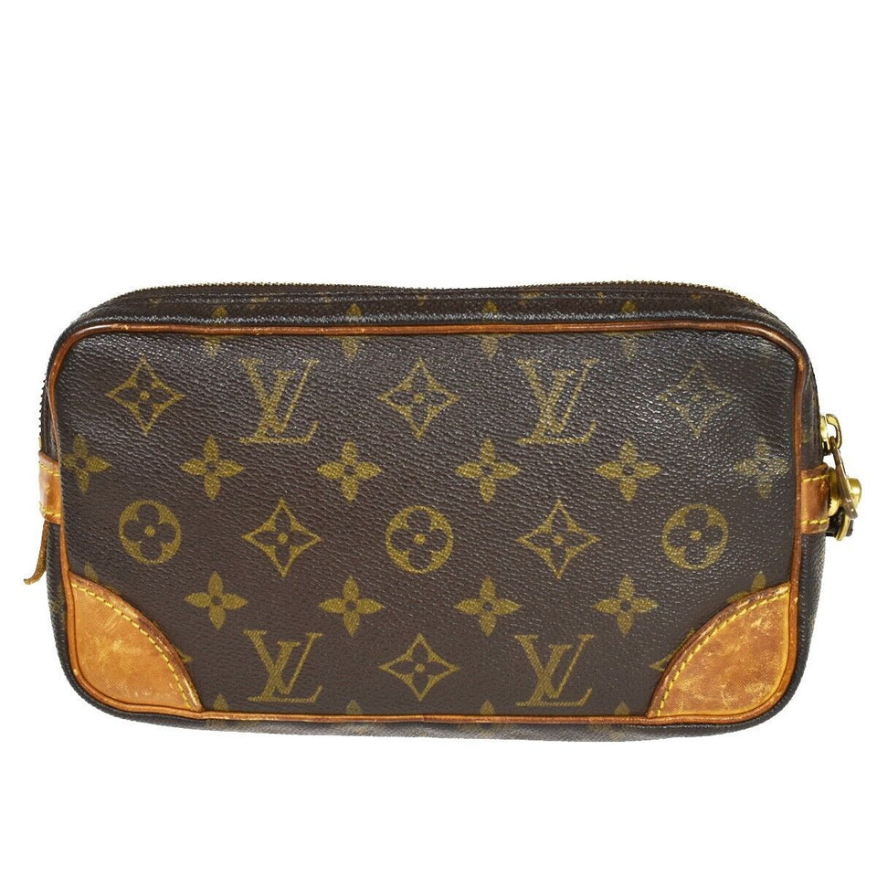 Louis Vuitton Marly Dragonne  Canvas Clutch Bag