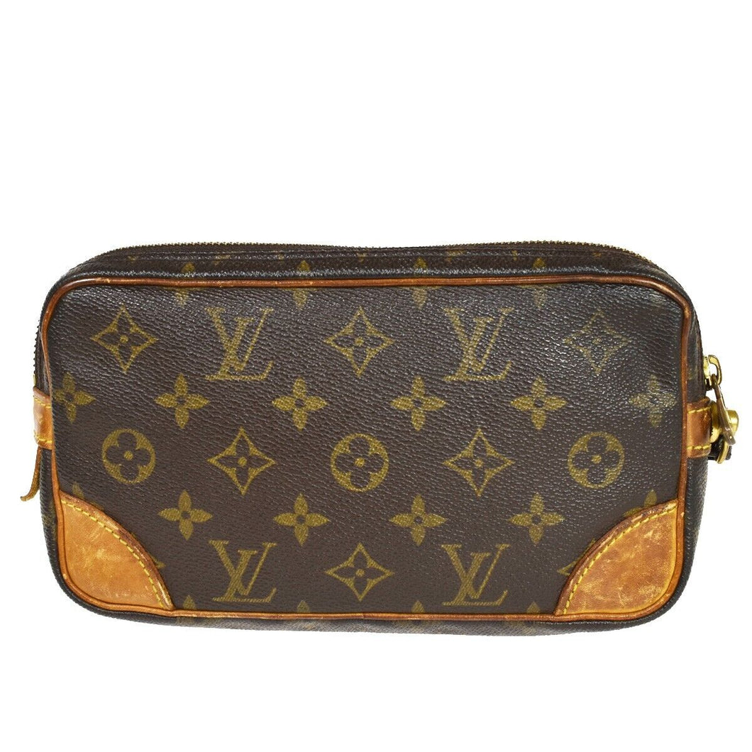 Louis Vuitton Marly Dragonne  Canvas Clutch Bag