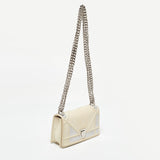 Dior Off White Leather And Sequin Mini Diorama Flap Bag