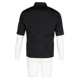 Dior Zip Front Shirt in Black Cotton