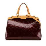 Red Louis Vuitton Monogram Vernis Brea MM Satchel