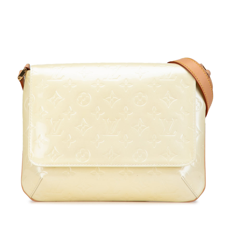 White Louis Vuitton Monogram Vernis Thompson Street Shoulder Bag