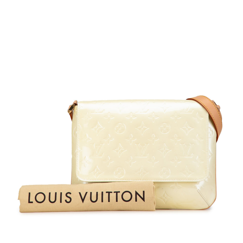 White Louis Vuitton Monogram Vernis Thompson Street Shoulder Bag