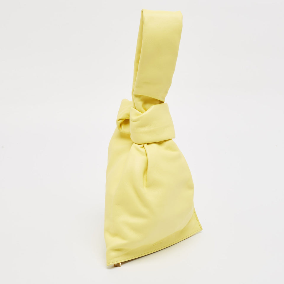 Bottega Veneta Yellow Leather Bv Twist Clutch Bag