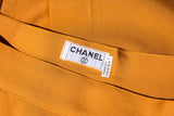 Chanel Vintage Orange Pleat Front Skirt SZ N/A
