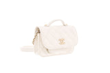 Chanel White Business Affinity Flap Handbag