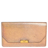 Iridescent Pink Crackled Leather 58 Clutch