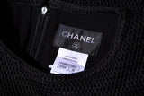 Chanel Black Mesh Perforated Dress SZ 36