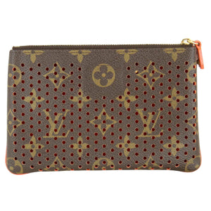 Louis Vuitton Pochette Zippée  Canvas Clutch Bag