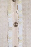 Chanel Cream Sequin Trim Cardigan SZ 42