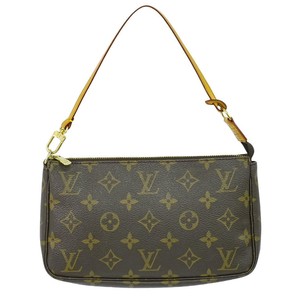 Louis Vuitton Pochette Accessoire  Canvas Clutch Bag