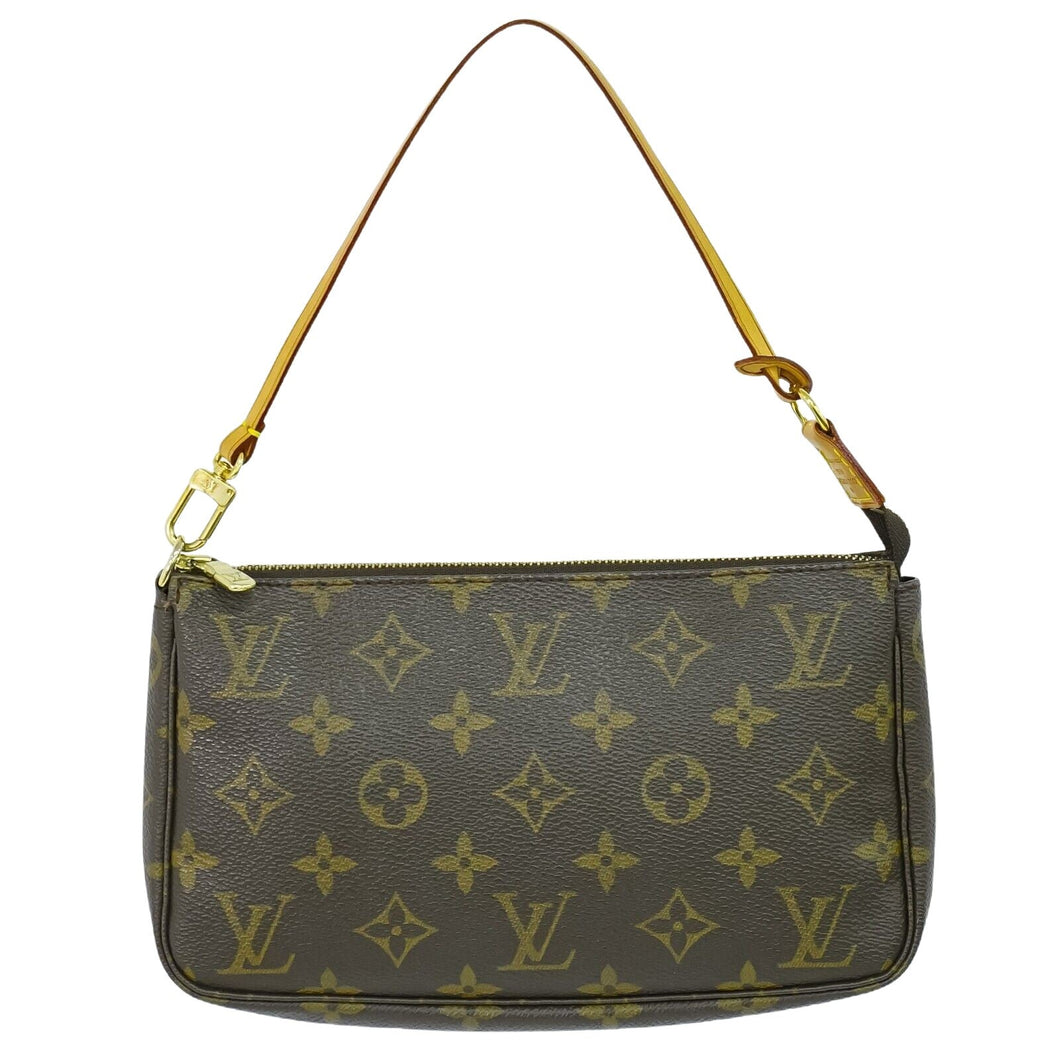 Louis Vuitton Pochette Accessoire  Canvas Clutch Bag