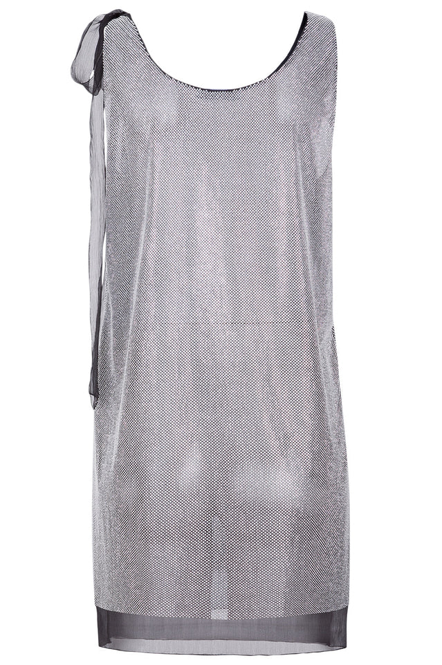 PRADA Rhinestone Dress Silver