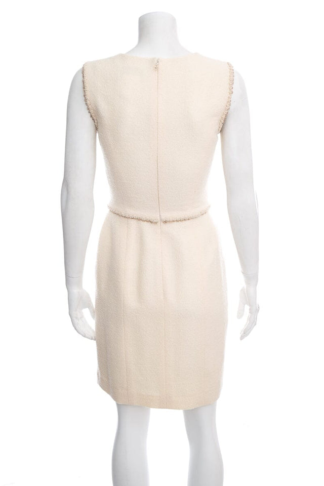 Chanel Cream Sleeveless Dress SZ 36