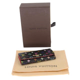 Louis Vuitton Black Pink Takashi Murakami Monogram Multicolore Multicles 4 Key Holder Wallet Tech Accessory