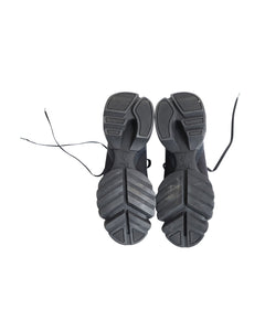 Dior D-Connect Sneakers in Black Leather and Neoprene