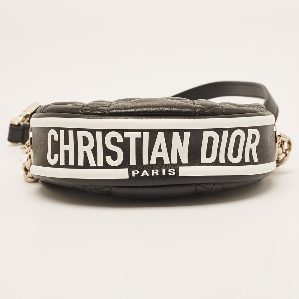 Dior Black Cannage Leather Micro Vibe Hobo
