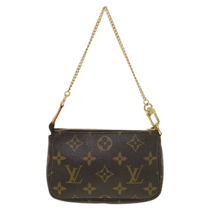 Louis Vuitton Mini Pochette Accessoires  Canvas Clutch Bag