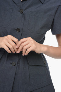 Dior Belted Short-sleeved Shirt with Utility Pockets
