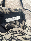 Prada Black Silk Lingerie Top and Midi Skirt Set with Embroidery Details Size IT 42 (UK 10)