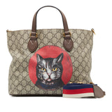 GUCCI GG Supreme Mystic Cat Satchel