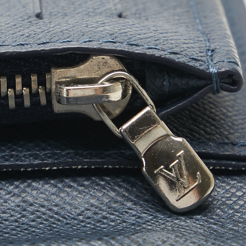 ルイ ヴィトン タイガ ポルトフォイユ ブラザ 長財布 M30502 ネイビー レザー メンズ LOUIS VUITTON 【中古】｜【銀座パリス】　楽天市場店
