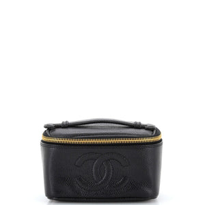 CHANEL Vintage Timeless Cosmetic Case Caviar Small