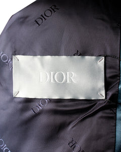 Dior x Sorayama Embroidered Souvenir Bomber Jacket in Blue Viscose