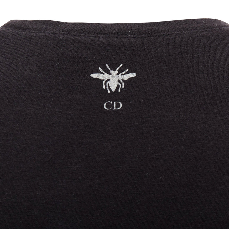Christian Dior Addict Cotton Linen Logo Print Tshirt