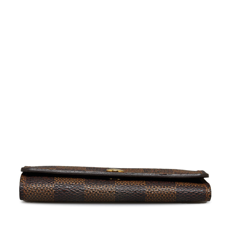 Louis Vuitton Damiere Multicle 4 Keycase N62631 Brown PVC Leather  Louis Vuitton