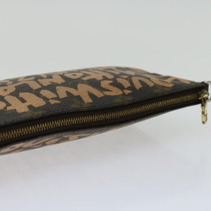 Louis Vuitton Pochette Accessoire  Canvas Clutch Bag
