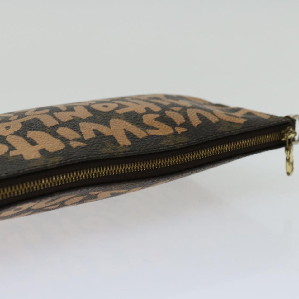 Louis Vuitton Pochette Accessoire  Canvas Clutch Bag
