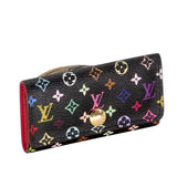 Louis Vuitton Black Pink Takashi Murakami Monogram Multicolore Multicles 4 Key Holder Wallet Tech Accessory