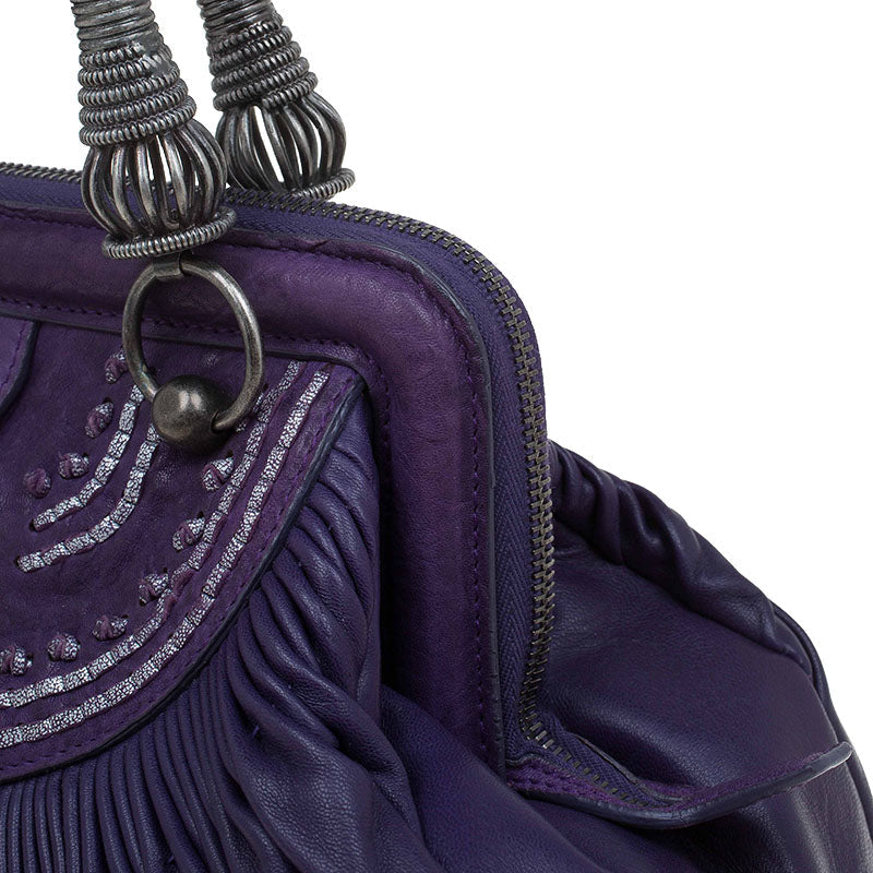 Dior Pleated Leather Plisse Satchel