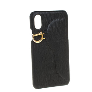 Dior Black Leather Saddle Iphone X Case