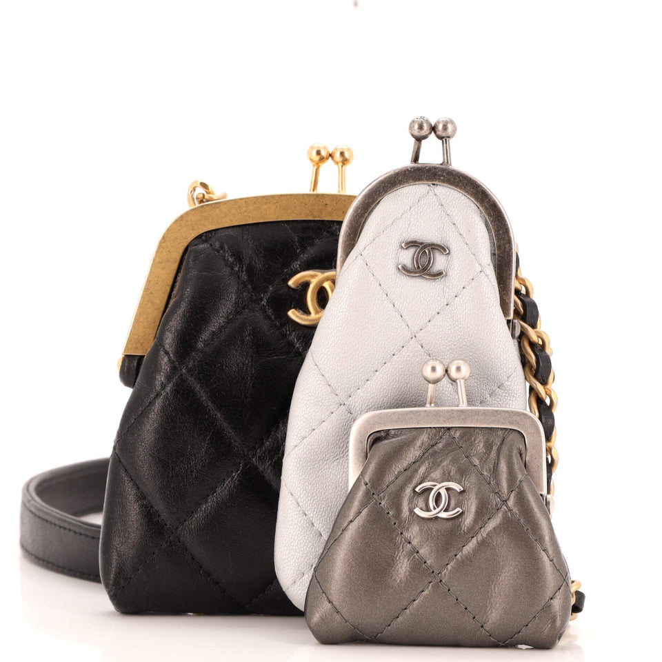 CHANEL Multi Clutch with Chain Quilted Leather