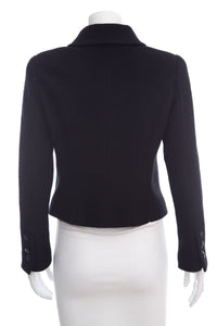 Chanel Black Double Breasted Jacket SZ 38