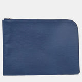 Blue Epi Leather Pochette Jour GM Clutch Bag