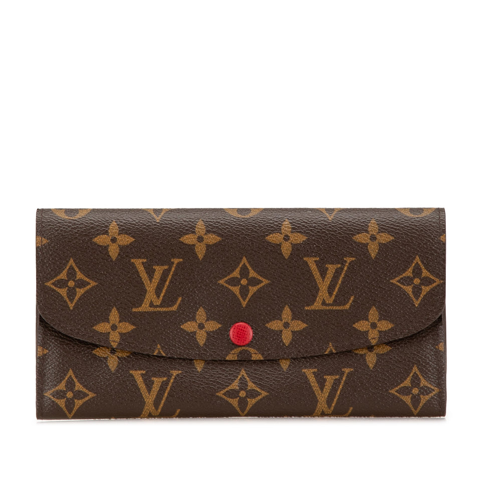 Brown Louis Vuitton Monogram Emilie Wallet