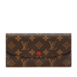 Brown Louis Vuitton Monogram Emilie Wallet