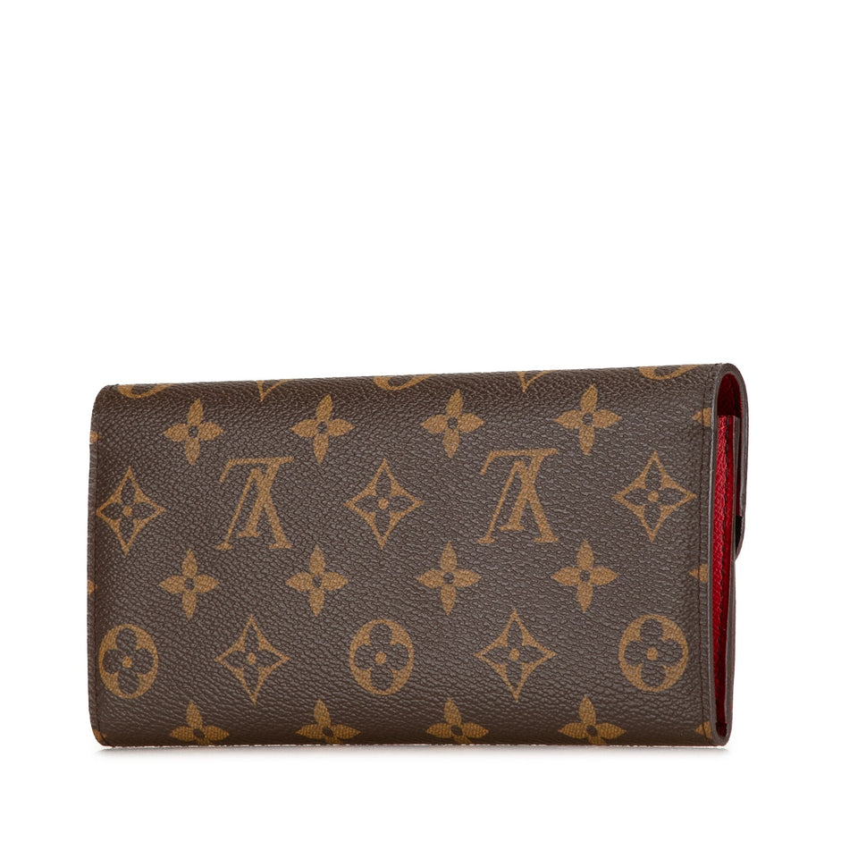 Brown Louis Vuitton Monogram Emilie Wallet