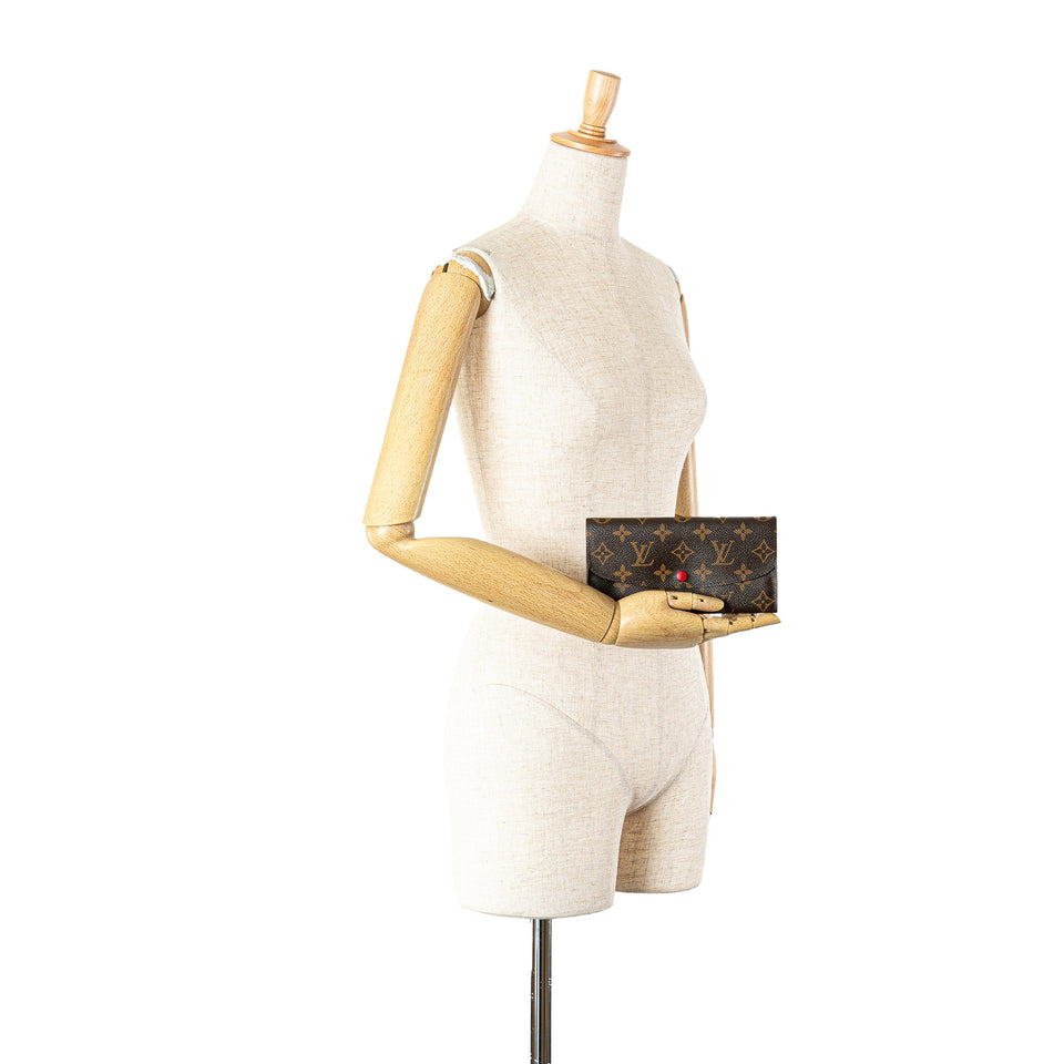 Brown Louis Vuitton Monogram Emilie Wallet