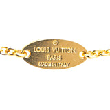 Gold Louis Vuitton Gold Plated Bicolor Collier L to V Pendant Necklace