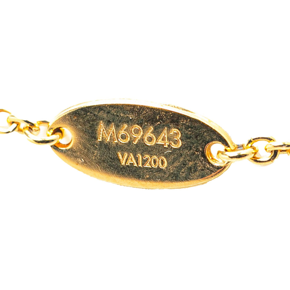 Gold Louis Vuitton Gold Plated Bicolor Collier L to V Pendant Necklace