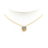 Gold Louis Vuitton Gold Plated Bicolor Collier L to V Pendant Necklace